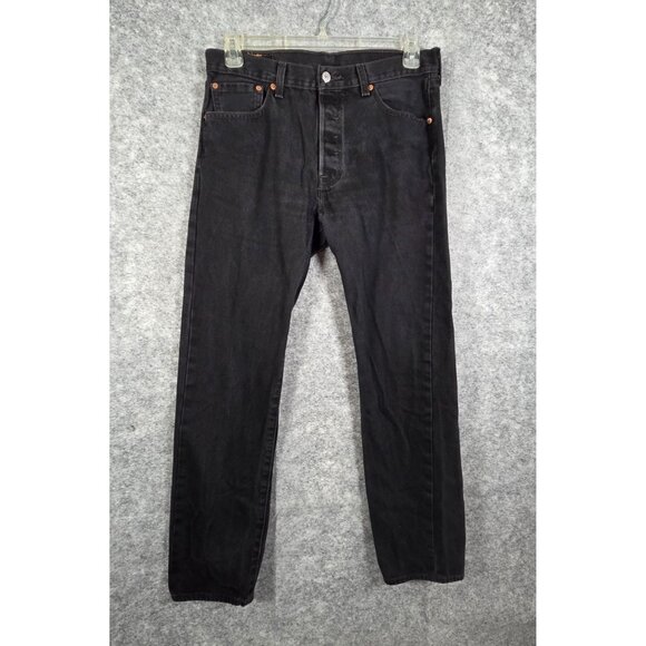 Levi's Other - Levi's Men's Button Fly Denim Jeans Black Straight Leg Size 33x32 Classic